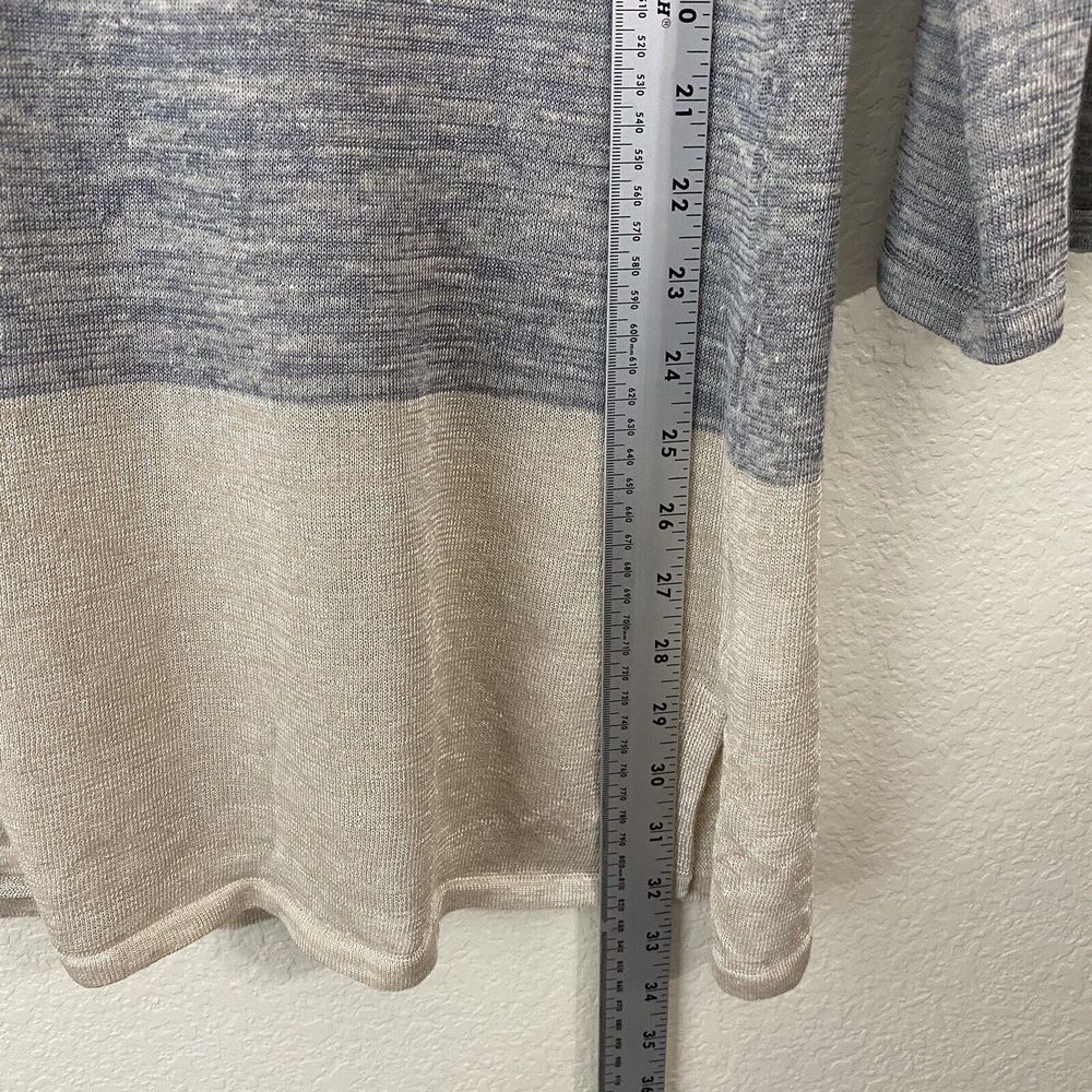 Nordstrom Tunic Top Womens Large Linen Blend Gray - Picture 5 of 7